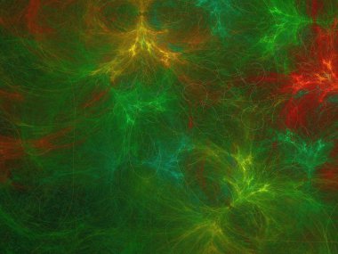 yeşil Soyut Fraktal arka plan 3d render