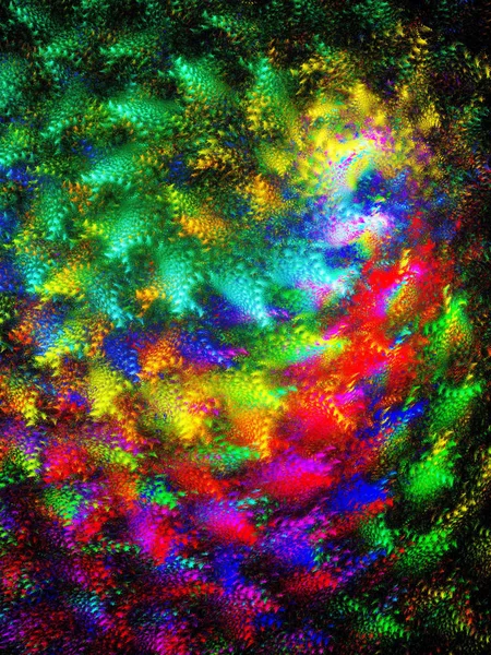 Regenboog Abstracte Fractal Achtergrond Rendering — Stockfoto