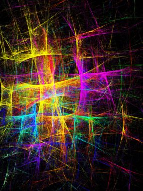 gökkuşağı soyut fraktal arkaplan 3d oluşturma