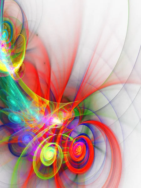 Arco Iris Abstracto Fractal Fondo Renderizado —  Fotos de Stock