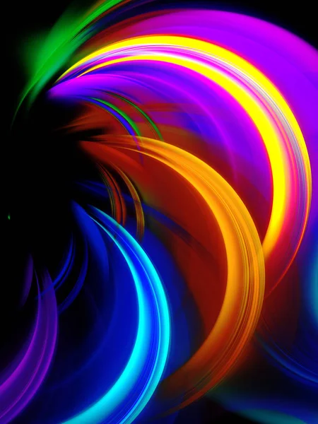 Arco Iris Abstracto Fractal Fondo Renderizado — Foto de Stock