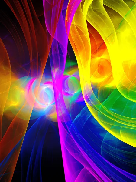 Regenboog Abstracte Fractal Achtergrond Rendering — Stockfoto