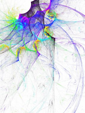 soyut kaotik fraktal arkaplan 3B oluşturma