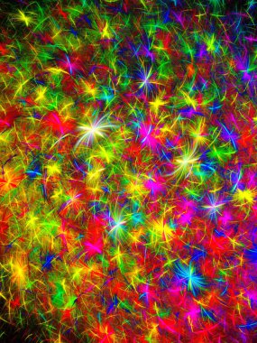 gökkuşağı soyut fraktal arkaplan 3d oluşturma