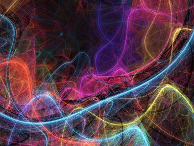 soyut kaotik fraktal arkaplan 3B oluşturma