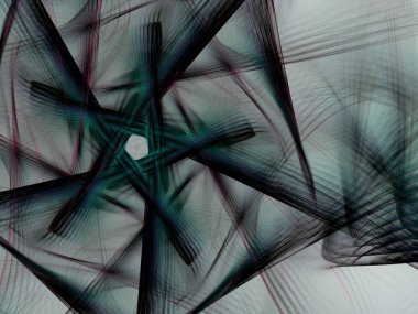 siyah ve beyaz soyut fraktal arkaplan 3d görüntüleme