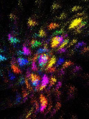 gökkuşağı soyut fraktal arkaplan 3d oluşturma