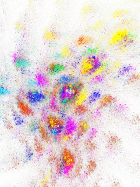 gökkuşağı soyut fraktal arkaplan 3d oluşturma