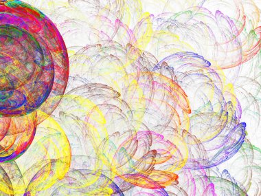 soyut kaotik fraktal arkaplan 3B oluşturma