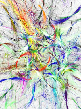 gökkuşağı soyut fraktal arkaplan 3d oluşturma