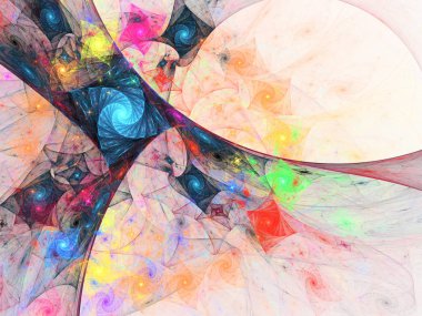 gökkuşağı soyut fraktal arkaplan 3d oluşturma