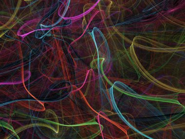 gökkuşağı soyut fraktal arkaplan 3d oluşturma