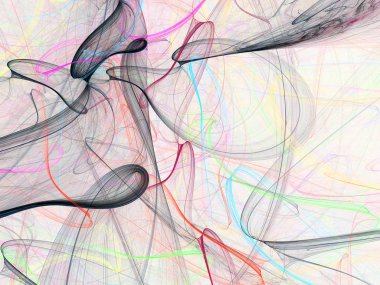 gökkuşağı soyut fraktal arkaplan 3d oluşturma