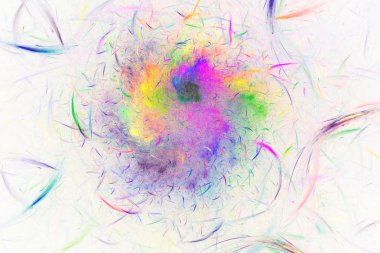 gökkuşağı soyut fraktal arkaplan 3d oluşturma