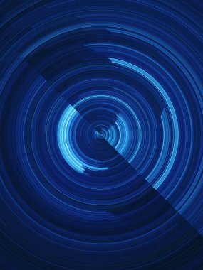 mavi soyut fraktal arkaplan 3d oluşturma