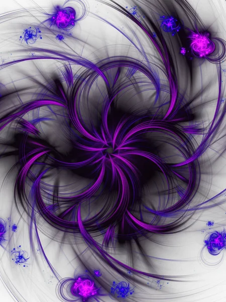 Purple Abstract Fractal Background Rendering — Stock Photo, Image