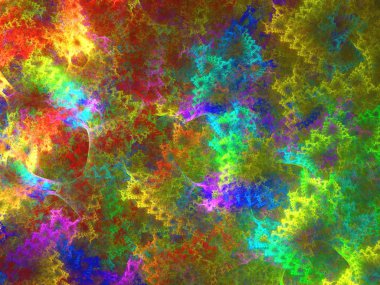 gökkuşağı soyut fraktal arkaplan 3d oluşturma