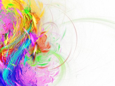 gökkuşağı soyut fraktal arkaplan 3d oluşturma