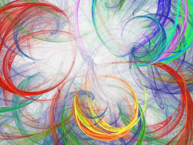 gökkuşağı soyut fraktal arkaplan 3d oluşturma