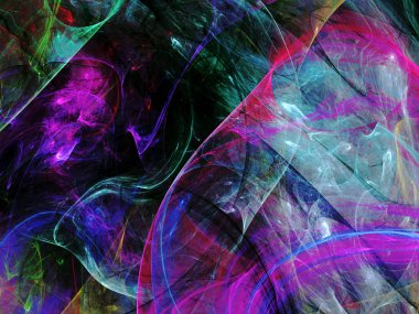 mor soyut fraktal arkaplan 3d oluşturma