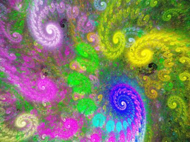 soyut kaotik fraktal arkaplan 3B oluşturma