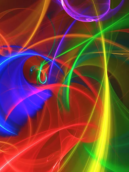 Rainbow Abstract Fractal Background Rendering — Stock Photo, Image