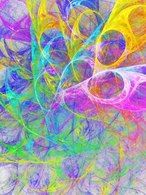 soyut kaotik fraktal arkaplan 3B oluşturma