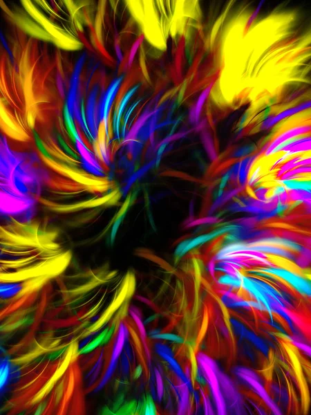 Rainbow Abstract Fractal Background Rendering — Stock Photo, Image