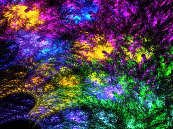 Радужный абстрактный фрактальный фон 3D рендеринг иллюстрации — стоковое фото