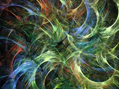 kaotik fraktal arka plan 3d render illüstrasyon soyut