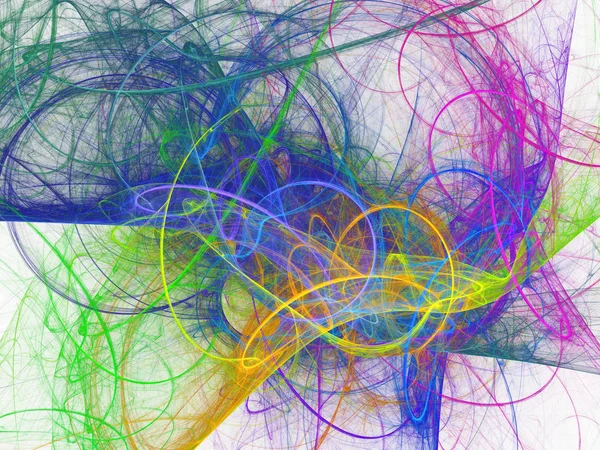 gökkuşağı Soyut Fraktal arka plan 3d render illüstrasyon