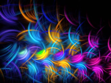 kaotik fraktal arka plan 3d render illüstrasyon soyut