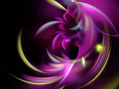 Mor Soyut Fraktal arka plan 3d render illüstrasyon