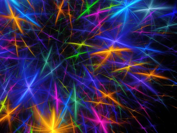 gökkuşağı Soyut Fraktal arka plan 3d render illüstrasyon