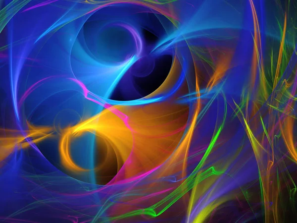 Blauw abstract fractal achtergrond 3d rendering illustratie — Stockfoto