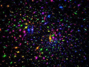 gökkuşağı Soyut Fraktal arka plan 3d render illüstrasyon