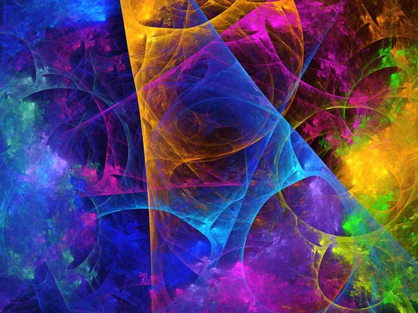 Радужный абстрактный фрактальный фон 3D рендеринг иллюстрации — стоковое фото