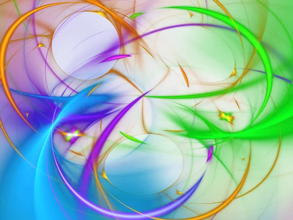 Rainbow abstraktní fraktální pozadí 3d vykreslování obrázku — Stock fotografie