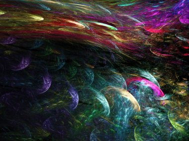 kaotik fraktal arka plan 3d render illüstrasyon soyut