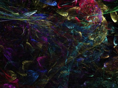 kaotik fraktal arka plan 3d render illüstrasyon soyut