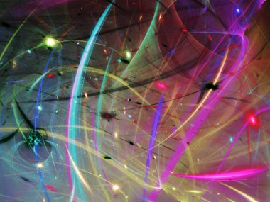 Mor Soyut Fraktal arka plan 3d render illüstrasyon