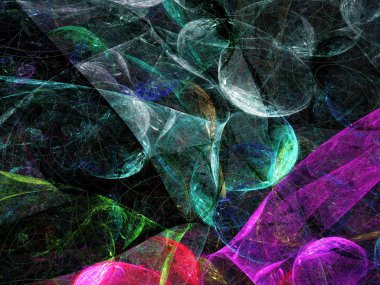 kaotik fraktal arka plan 3d render illüstrasyon soyut