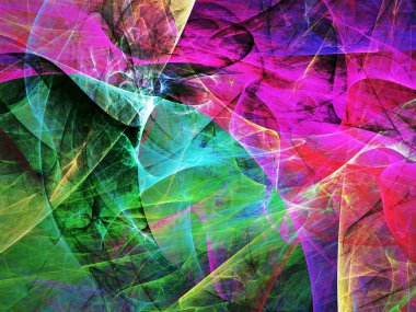 Mor Soyut Fraktal arka plan 3d render illüstrasyon