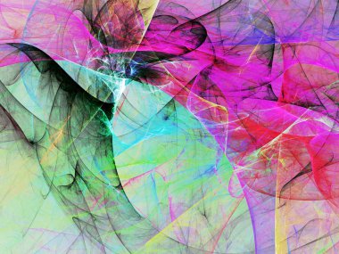 Mor Soyut Fraktal arka plan 3d render illüstrasyon