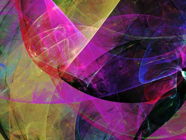 Mor Soyut Fraktal arka plan 3d render illüstrasyon