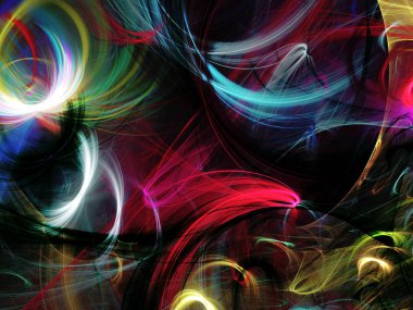 kaotik fraktal arka plan 3d render illüstrasyon soyut