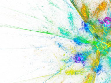 kaotik fraktal arka plan 3d render illüstrasyon soyut