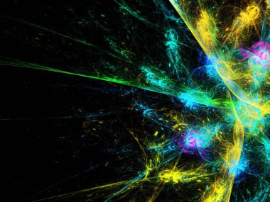 kaotik fraktal arka plan 3d render illüstrasyon soyut