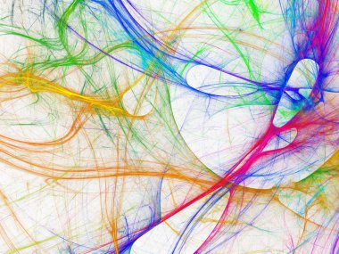 gökkuşağı Soyut Fraktal arka plan 3d render illüstrasyon