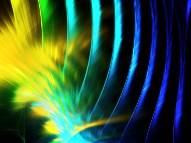 kaotik fraktal arka plan 3d render illüstrasyon soyut